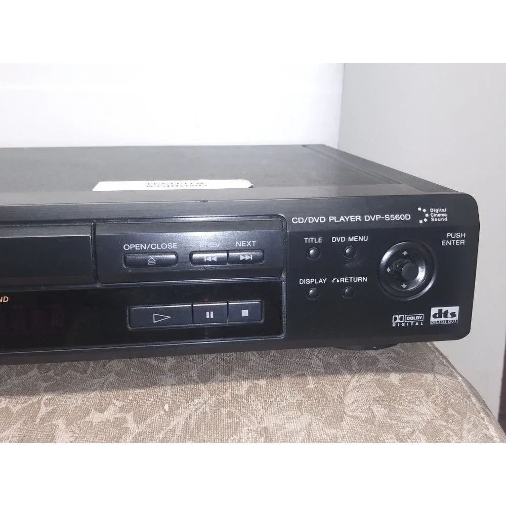 Sony CD/DVD Player DVP-S560D Dolby Digital 5.1 Output Tested WORKS No Remote